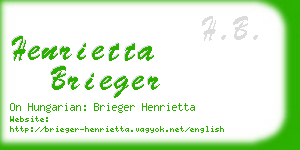 henrietta brieger business card